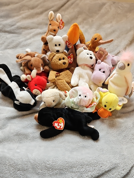 Ty Other - Vintage Ty Beanie Baby Lot of 16 4+lbs Collection  Bears Bat Hippo Duck & More